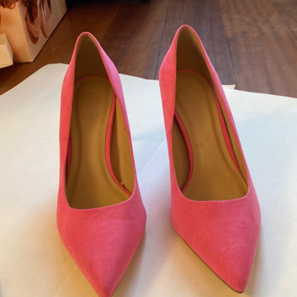 ASOS- bright pink two inch heels. size 9 womens